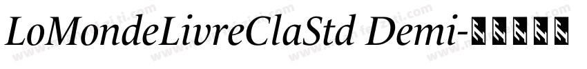 LoMondeLivreClaStd Demi字体转换